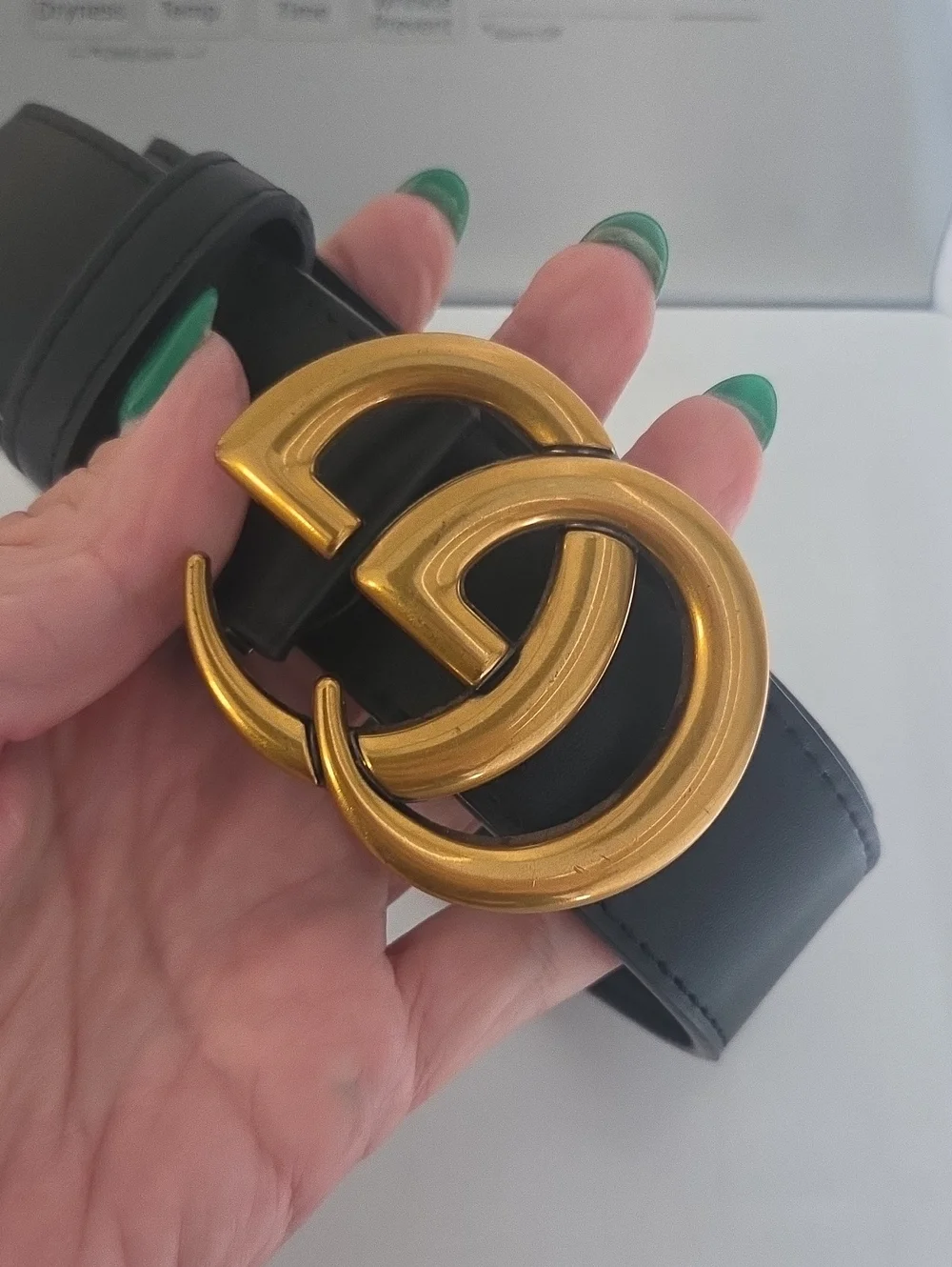 95 Gucci Belt Black GG